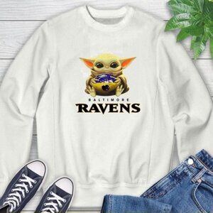 Baltimore Ravens Baby Yoda Star Wars NFL Football Christmas Sweatshirt 159